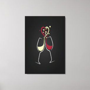 Impressão Em Tela Hora do Vinho