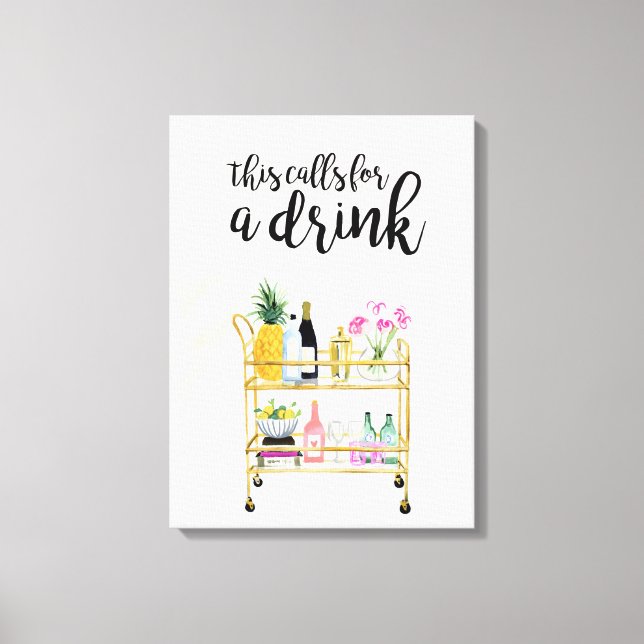 Impressão Em Tela Hora feliz em casa II (Frente)