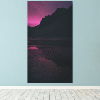 Impressão Em Tela Hora Violeta — Silêncio da Montanha ao Crepúsculo