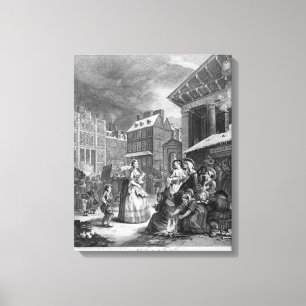 Impressão Em Tela Horas do dia, manhã, 1738