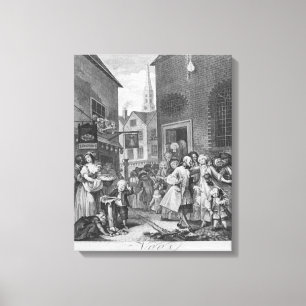 Impressão Em Tela Horas do dia, meio-dia, 1738