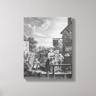 Impressão Em Tela Horas do dia, noite, 1738