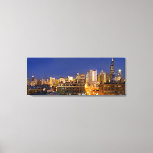 Impressão Em Tela Horizonte de Chicago, Illinois, fotografado de Wes