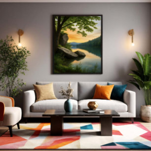 Impressão Em Tela Horizonte Sereno