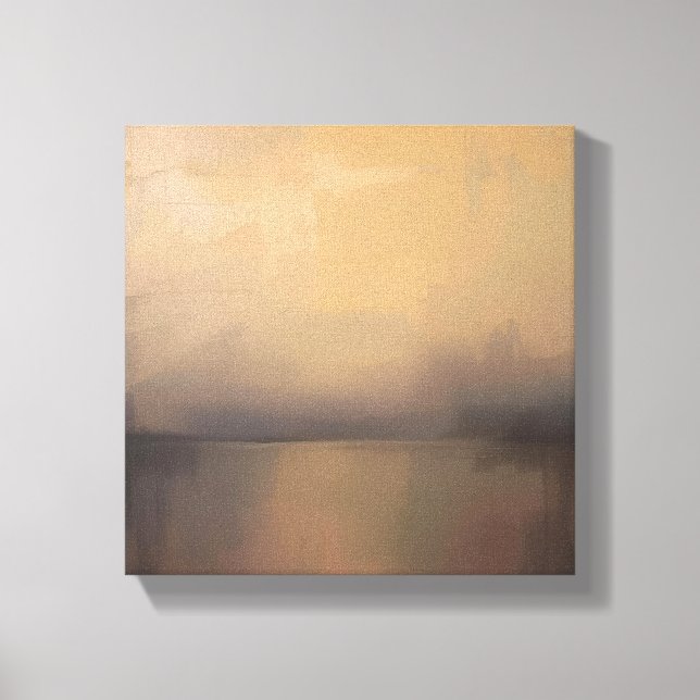 Impressão Em Tela Horizonte Tranquilo - Imagem de Paisagem de Abstra (Frente)