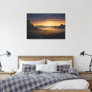 Impressão Em Tela Horizontes Eternos