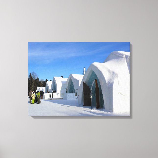 Impressão Em Tela Hotel de Glace, Quebec, Canadá (Frente)