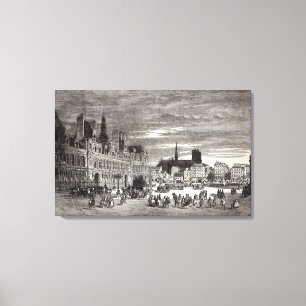 Impressão Em Tela Hotel de Ville, Paris, 1847