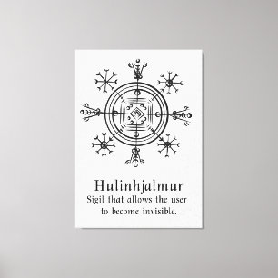 Impressão Em Tela Hulinhjálmur - Norse Sigil da Inisibilidade
