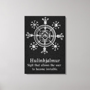 Impressão Em Tela Hulinhjálmur - Norse Sigil da Inisibilidade