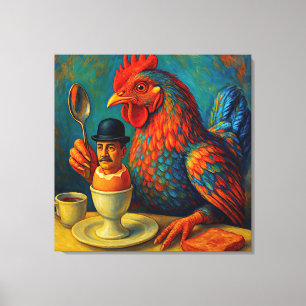 Impressão Em Tela Humano Temperado - Jogo Sujo no Café da Manhã