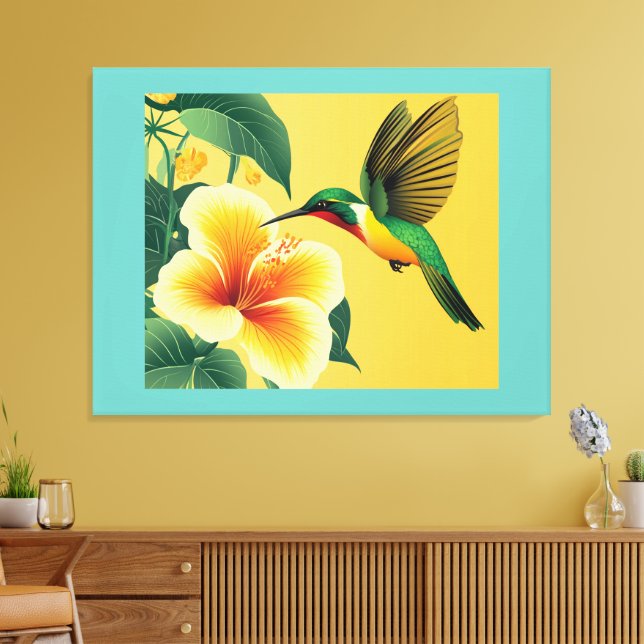 IMPRESSÃO EM TELA HUMMINGBIRD #1 (Insitu(Sala de estar))