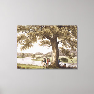 Impressão Em Tela Humphrey Repton investigando com uma Teodolite (co