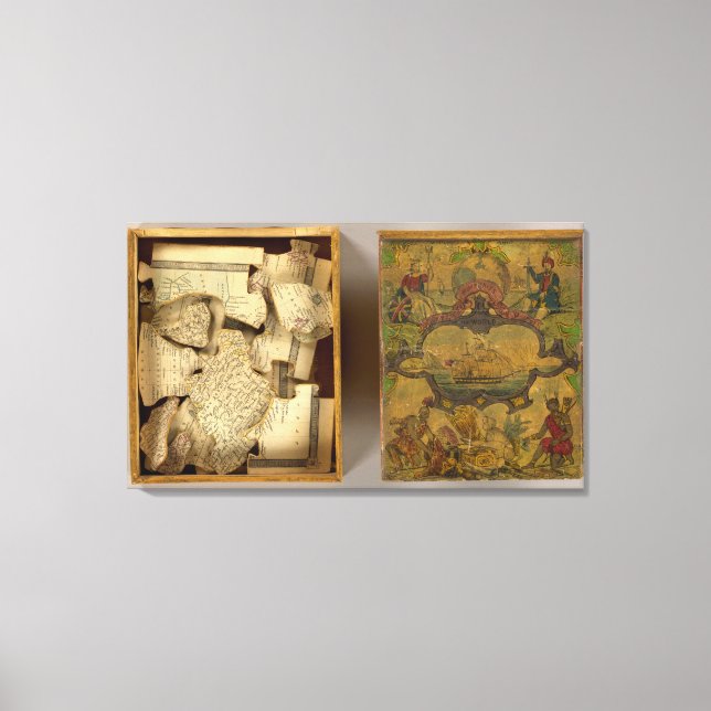 Impressão Em Tela Humphries dissecou o mapa mundial (Frente)