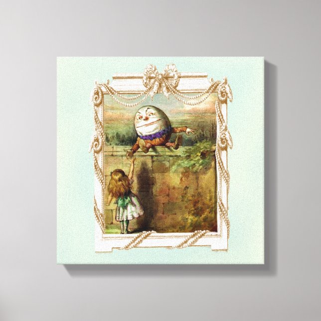 Impressão Em Tela Humpty Dumpty e Alice (Frente)