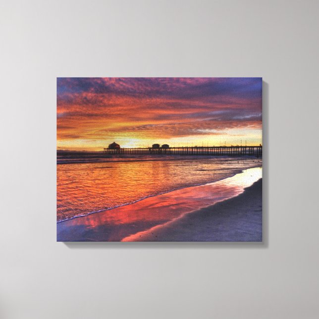 Impressão Em Tela Huntington Beach Pier, Califórnia (Frente)