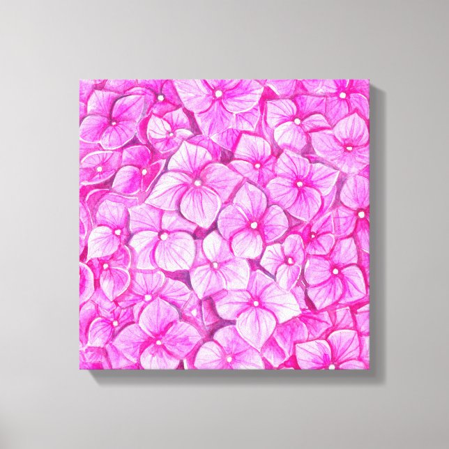 Impressão Em Tela Hydrangea watercolor (Frente)