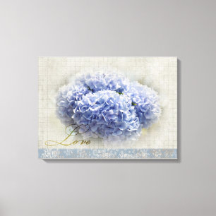 Impressão Em Tela Hydrangeas azuis românticos