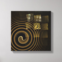 Impressão Em Tela Hypnosis Abstrato Art Black and White