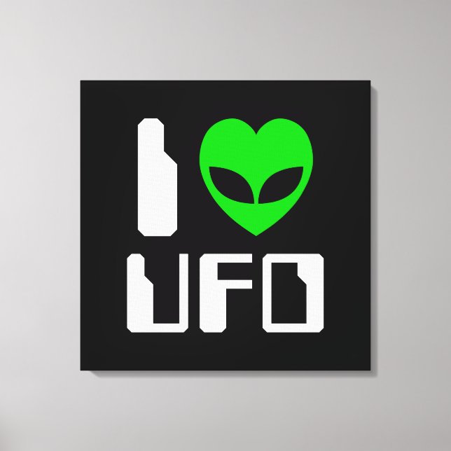 Impressão Em Tela I Alienígena Heart UFO (Frente)