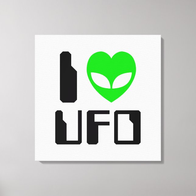 Impressão Em Tela I Alienígena Heart UFO (Frente)