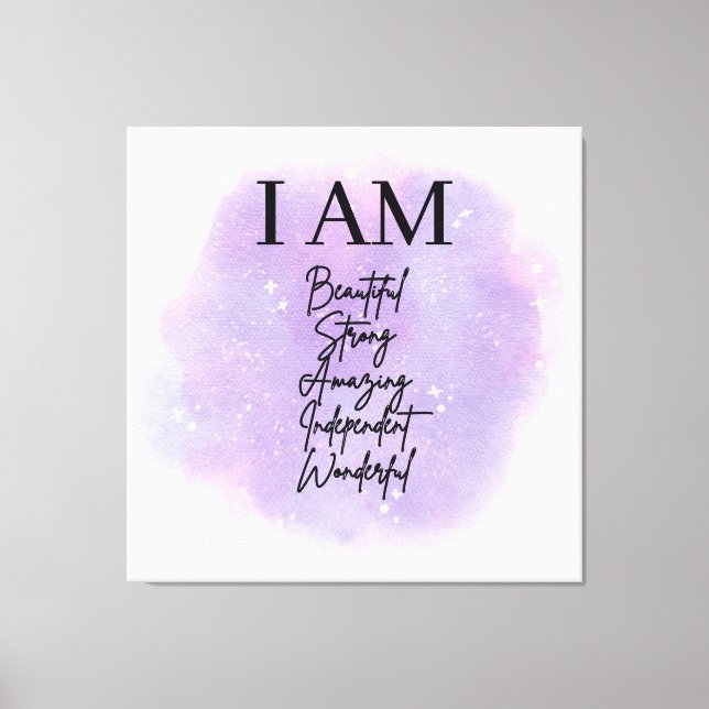 Impressão Em Tela I AM Self Love Affirmations (Frente)