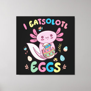 Impressão Em Tela I Coma Ovos Coelho Páscoa Axolotl Coelho