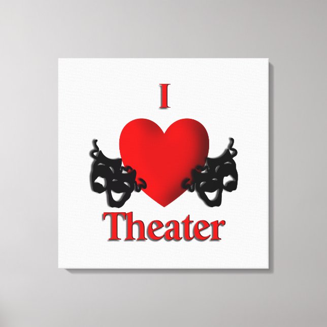 Impressão Em Tela I Heart Theater (Frente)