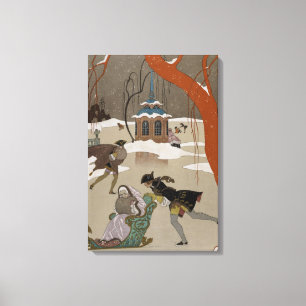 Impressão Em Tela Ice Skating no lago congelado