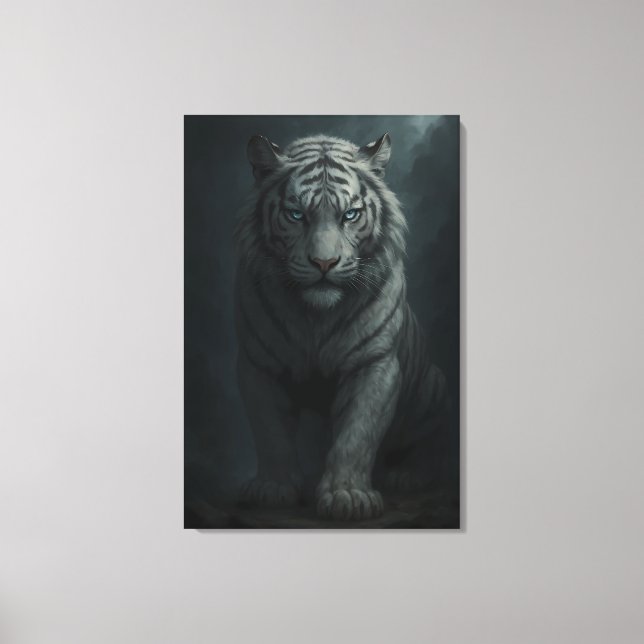 Impressão Em Tela Ice Spirit White Tiger – Mystic Guardian of Calm P (Frente)