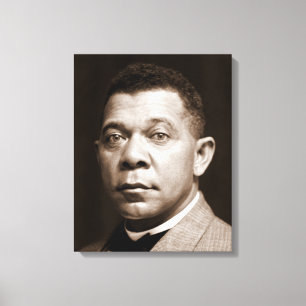 Impressão Em Tela Ícone da História Negra: Booker T Washington, Retr