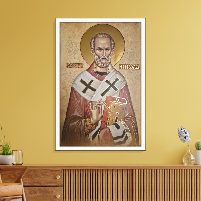 Impressão Em Tela Ícone de São Nicolau (Insitu(Sala de estar))