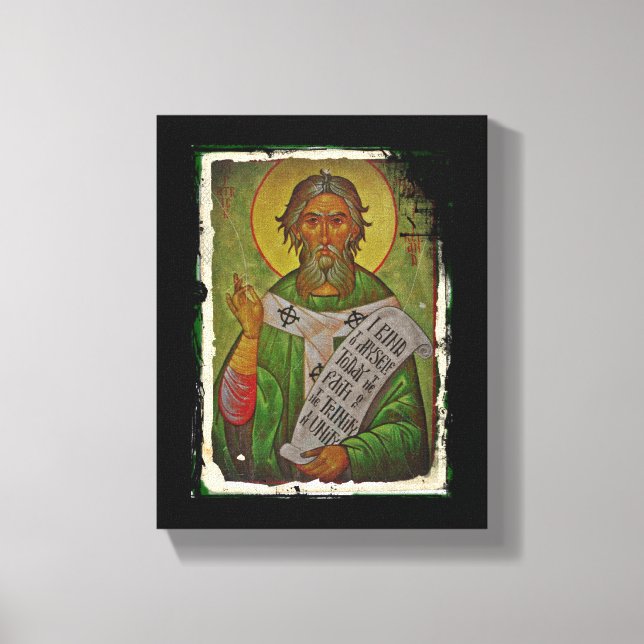 Impressão Em Tela Ícone de São Patrick em Verde (Frente)