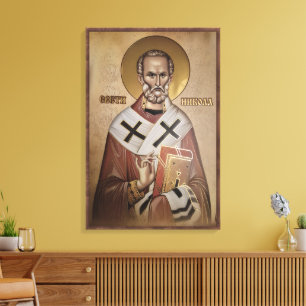Impressão Em Tela Ícone do quadro de São Nicolau 2