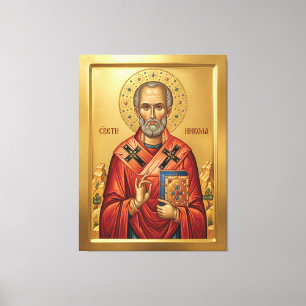Impressão Em Tela ícone ortodoxo de São Nicolau