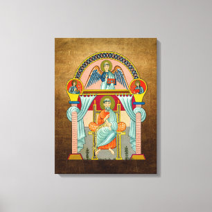 Impressão Em Tela Ícone religioso do século VI de St Matthew