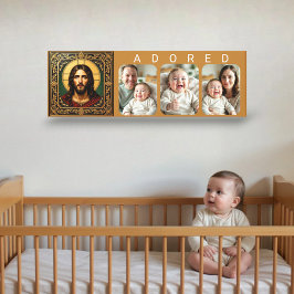 Impressão Em Tela Ícone Sagrado Esmeralda - Jesus - Foto de Bebê ADO