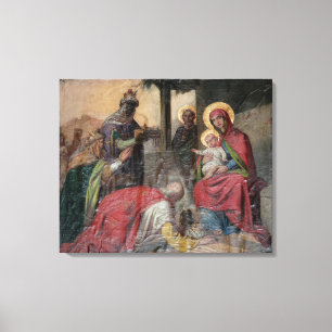 Impressão Em Tela Iconografia ortodoxa sérvia na Igreja de Valjevo. 