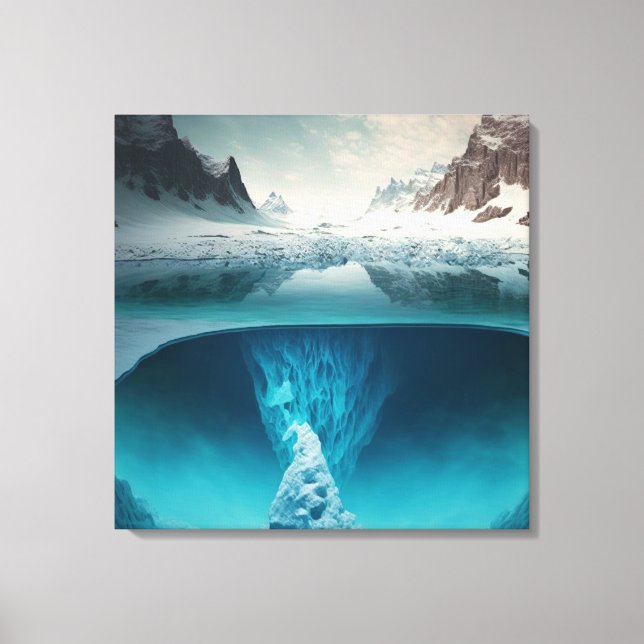 Impressão Em Tela Icy Mountain View (Frente)