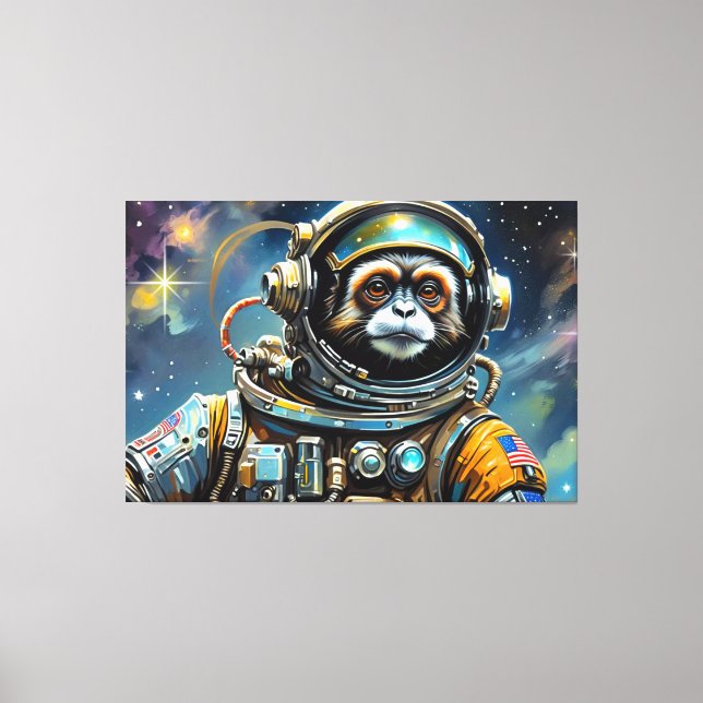 IMPRESSÃO EM TELA IDADE DO MACACO DE AÇO-TAMARINA 3 (Frente)