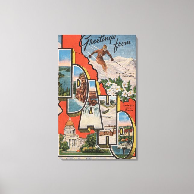 Impressão Em Tela Idaho (Esqui)Cenas GrandesIdaho (Frente)