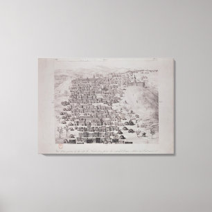 Impressão Em Tela Ideia da parte da cidade de Timbuktu de um monte