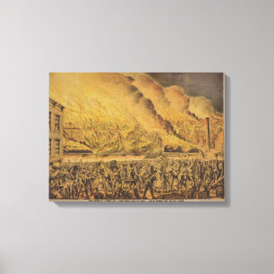 Impressão Em Tela Ideia do grande fogo de Chicago