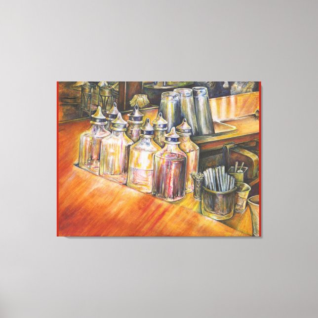 Impressão Em Tela Ideografia da luz Ouro (Frente)