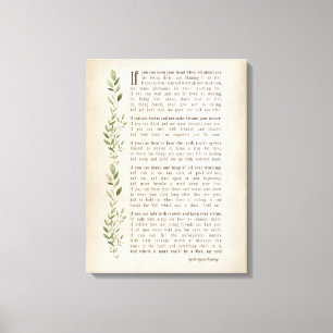 Impressão Em Tela IF, poema inspirado de Rudyard Kipling