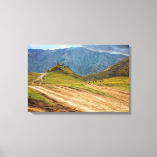 Impressão Em Tela Igreja da Santa Trindade Stepantsminda Kazbegi Geo