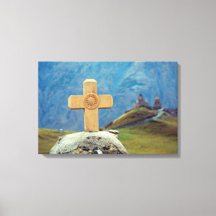 Impressão Em Tela Igreja da Santa Trindade Stepantsminda Kazbegi Geo