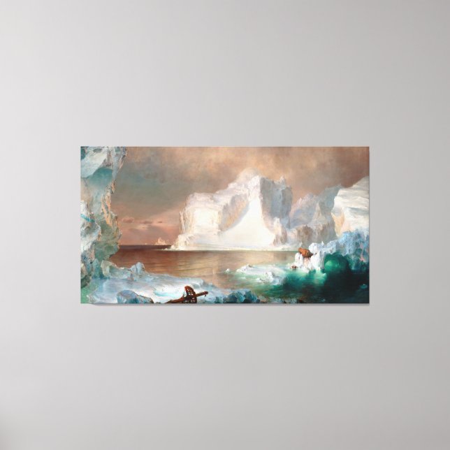 IMPRESSÃO EM TELA IGREJA DE EDWIN LIBERDADE - ICEBERGS - 1861 - (Frente)