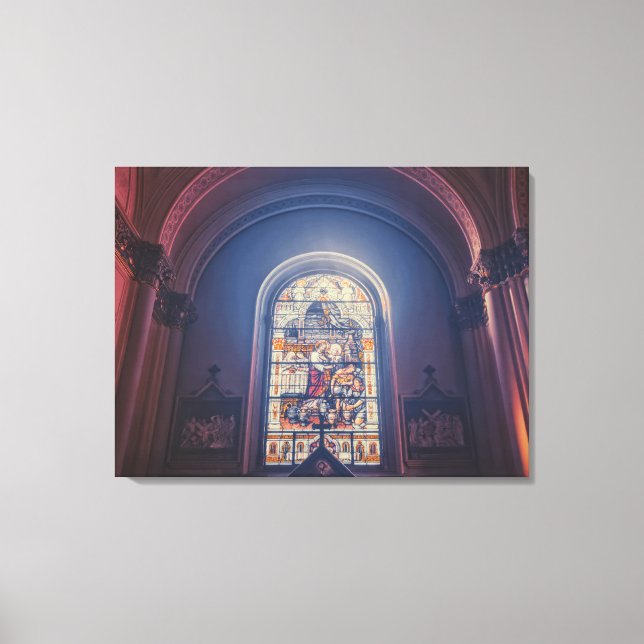 Impressão Em Tela Igreja de Vitral (Frente)