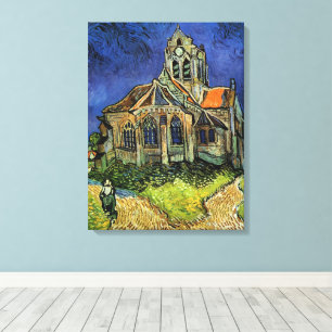 Impressão Em Tela Igreja em Auvers por Vincent van Gogh